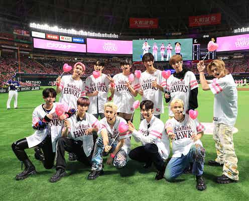 INI、観客4万人の前で新曲「FANFARE」披露 池崎理人は初の始球式で拍手喝采