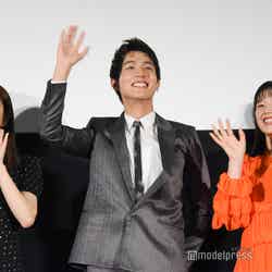 （左から）矢田亜希子、中川大志、石井杏奈（C）モデルプレス