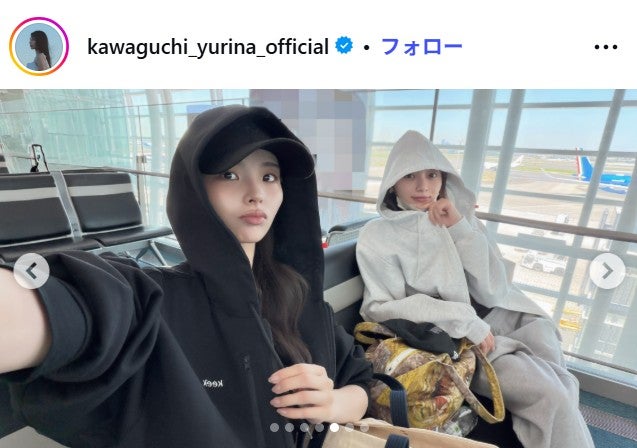 川口ゆりな、梅澤美波／川口ゆりなInstagramより