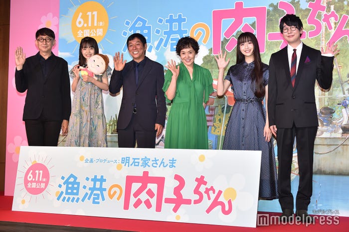 渡辺歩監督、稲垣来泉、明石家さんま、大竹しのぶ、Cocomi、花江夏樹(C)モデルプレス