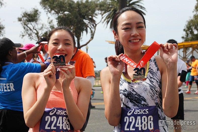 完走者だけに配られる記念メダル