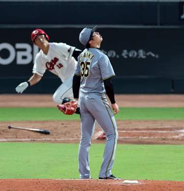 阪神 才木が4回3失点KO 通算4勝0敗のマツダスタジアムで初黒星の危機 菊池、佐々木にソロを浴びる