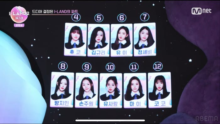 「I-LAND2」第2話より(C) CJ ENM Co., Ltd, All Rights Reserved