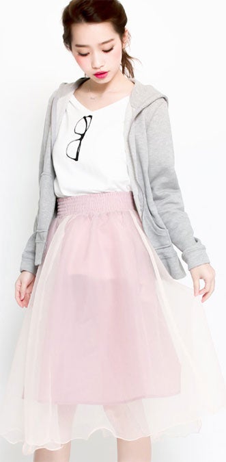 オーガンジーボリュームスカート「salus」3,132円（税込）