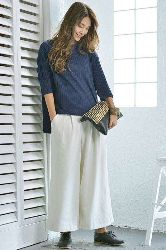 七分袖のリブ風変形プルオーバー「coca」2,690円(税込)/画像提供:coca