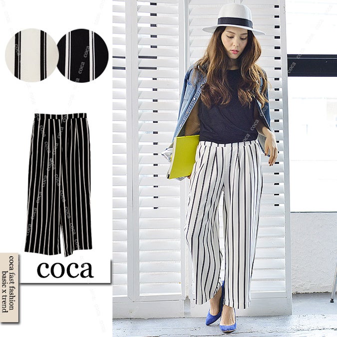 ストライプガウチョパンツ「coca」3,490円(税込)
