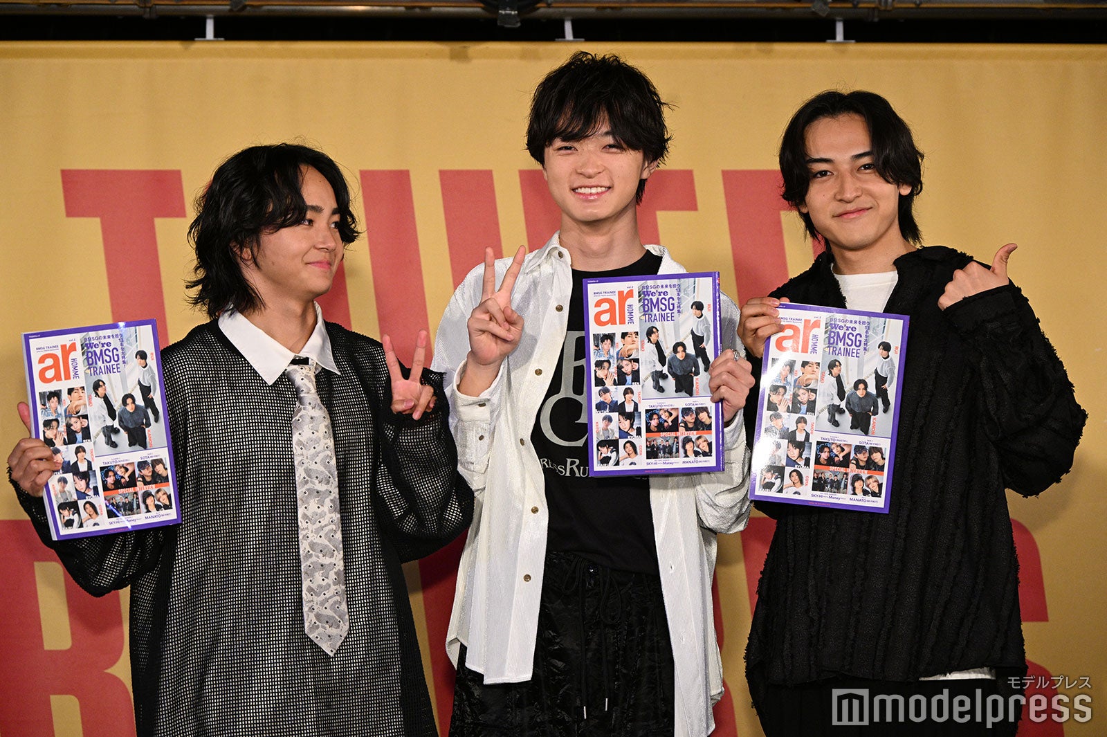 （左から）TAIKI（タイキ）、RUI（ルイ）、KANON（カノン）（C）モデルプレス