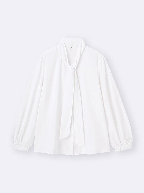 GUのボウタイブラウス