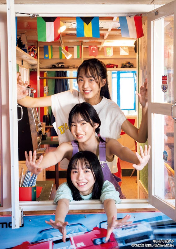 （上から）福田朱里、沖侑果、立仙百佳／撮影：佐藤佑一