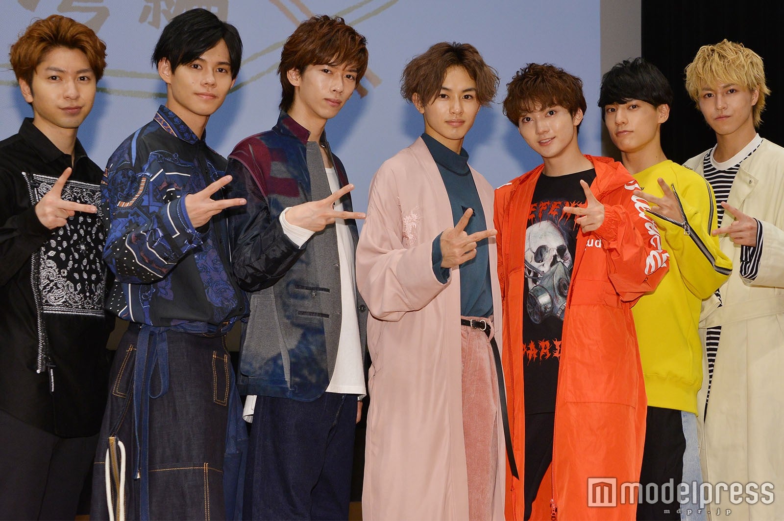 （左から）コーイチ、カイ、リョウガ、タクヤ、ユーキ、ユースケ、タカシ （C）モデルプレス