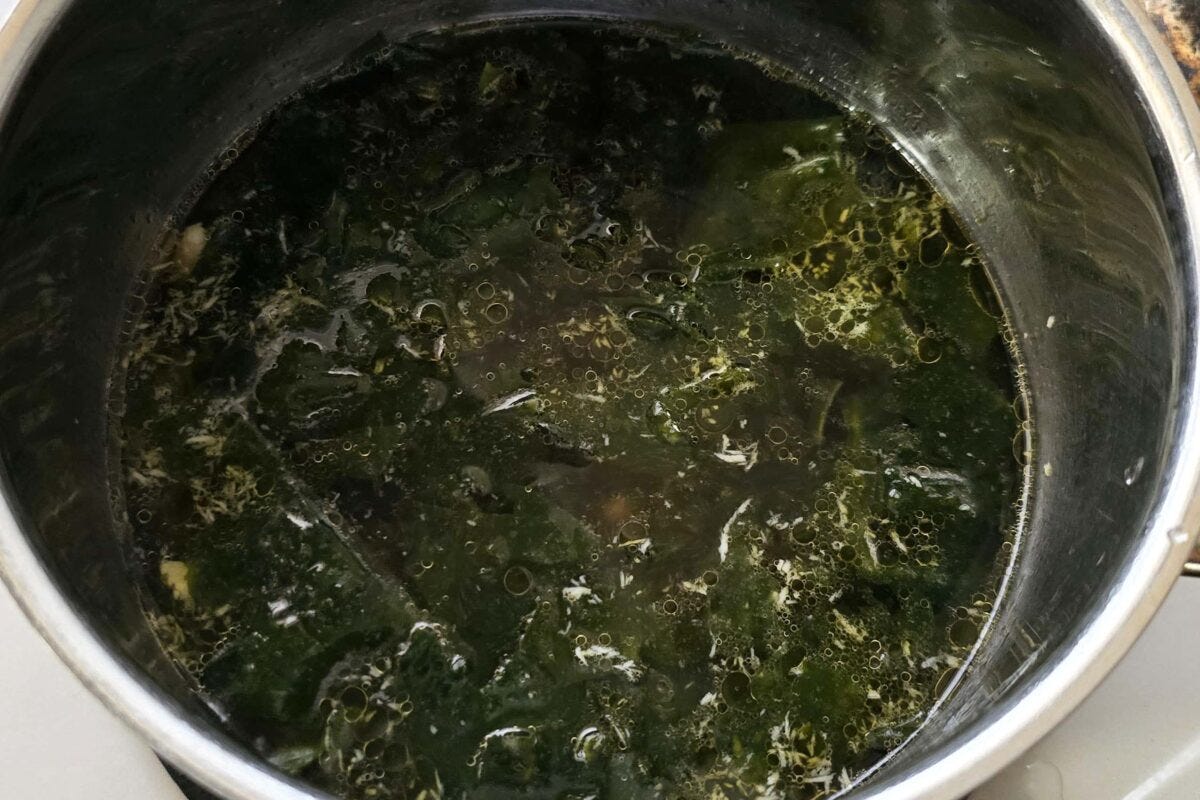 わかめにゅうめん・水