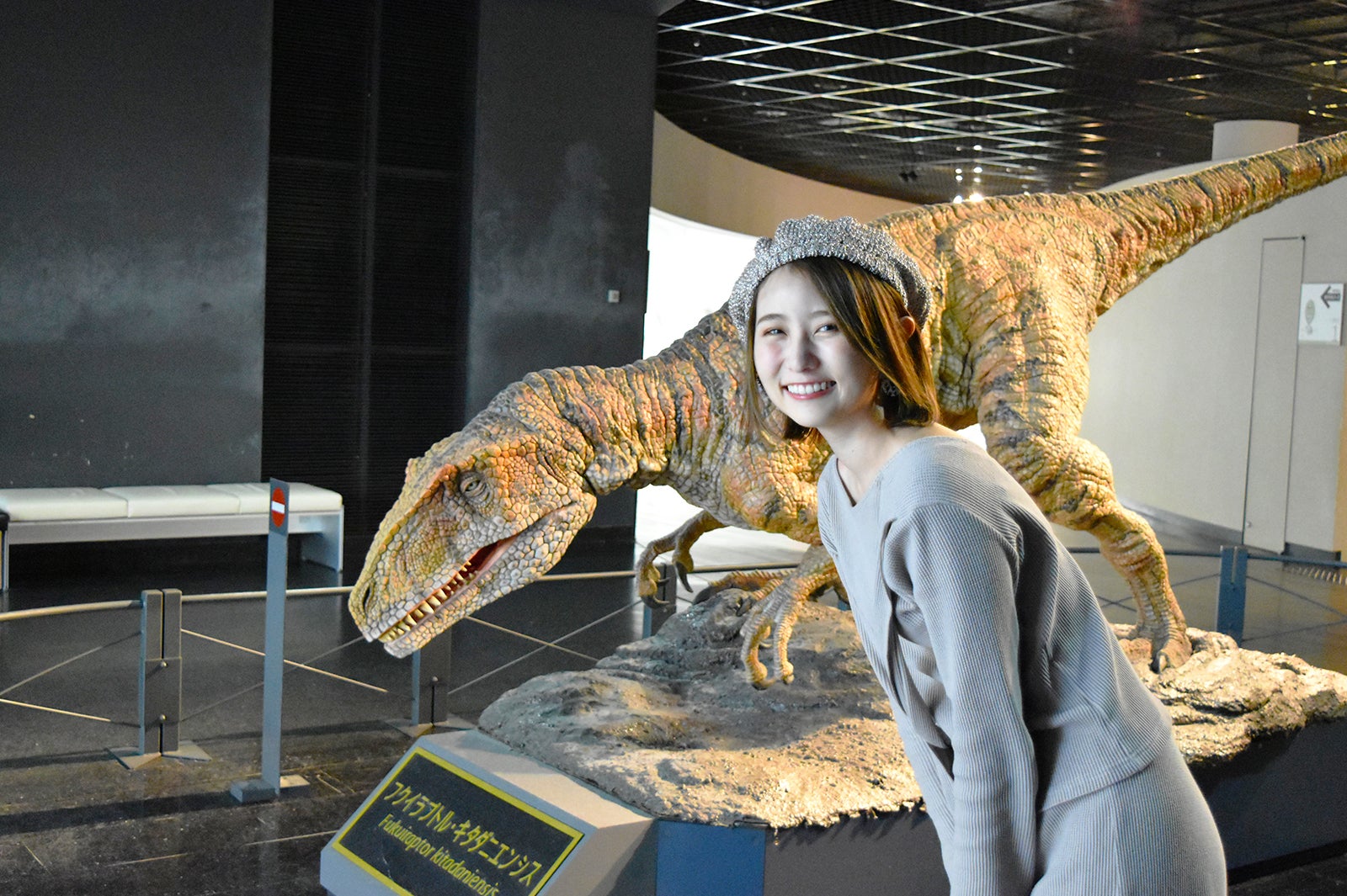 大きさをリアルに感じる骨格標本にドキドキ。こんな大きな生物が福井に生息していたなんて！（C）モデルプレス