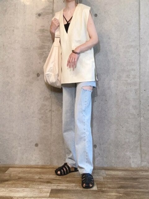 デニム　コーデ　夏