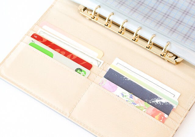 宝島社のムック付録の本気でお金が貯まる万能バインダーセットはカードポケットを10個搭載