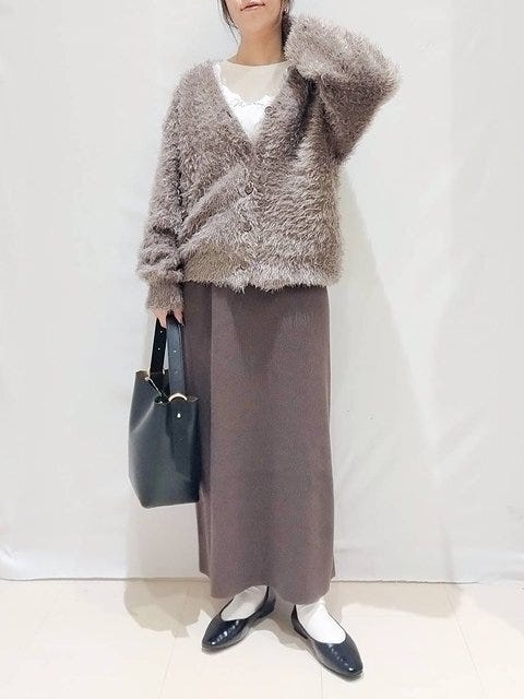 グローバルワーク シャギーカーディガン スカートSET グローバルワークのシャギーカーディガンスカートSET