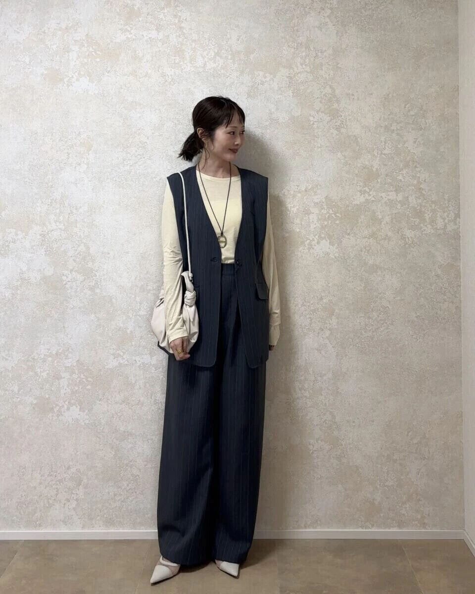 2026春ユニクロ大人女性おすすめシアーTジレコーデ