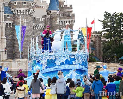 「アナ雪」イベント、新グリーティングショー初披露 エルサの魔法で雪が舞う