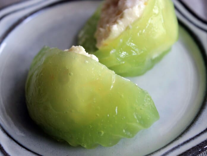 わらび餅のグリーンが涼やかで、これぞ夏スイーツ感！