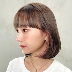 大人女性に人気 インナーカラーを入れた旬のボブヘアスタイルまとめ モデルプレス