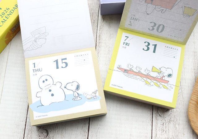 365日異なる絵柄 大人のおしゃれ手帖スヌーピー日めくりカレンダー365日異なる絵柄