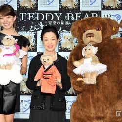 左から:森星、若尾文子、テディ君