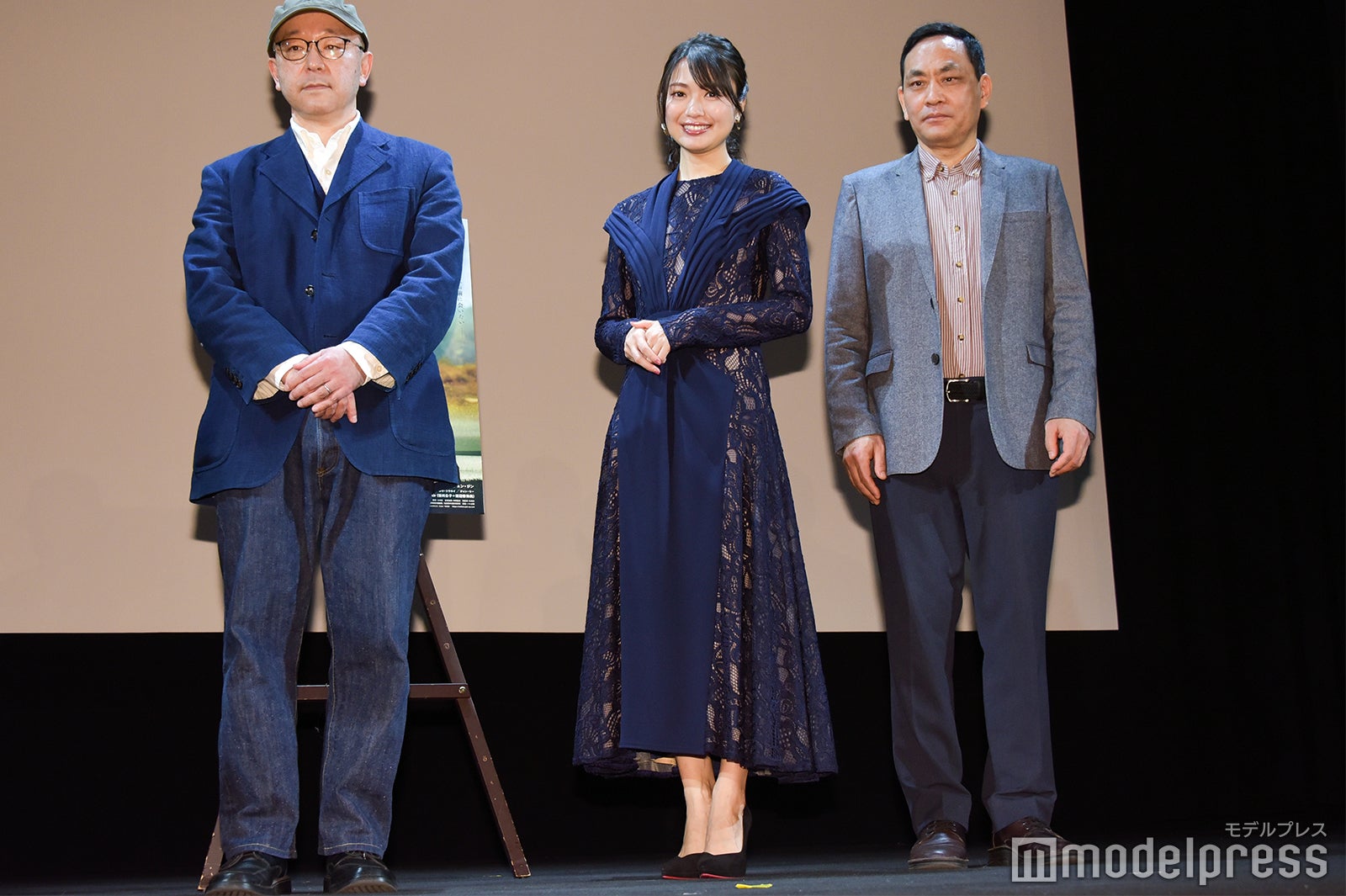 日向寺太郎監督、北原里英、田原氏（C）モデルプレス