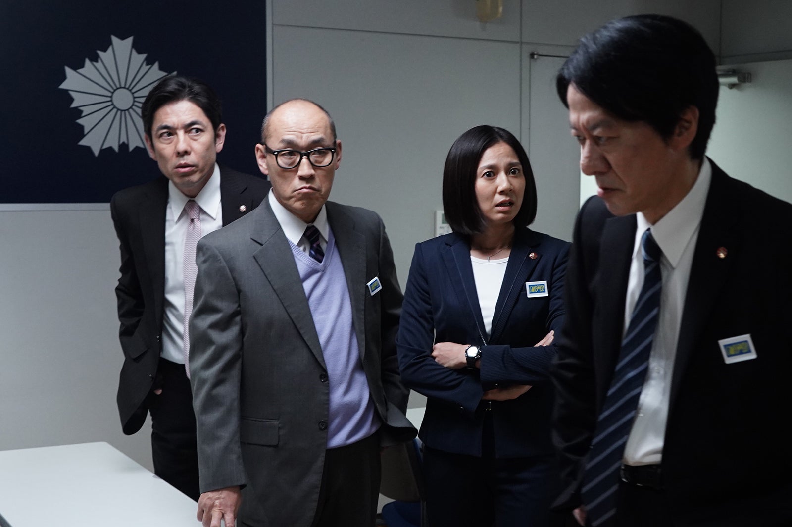 山中崇史、山西惇、篠原ゆき子、川原和久「相棒season22」第1話より（C）テレビ朝日