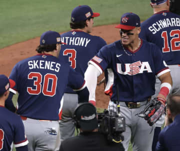 WBC米国代表 ジャッジがホームランキャッチに「敬意を表します」「本当に素晴らしい」ライバルに称賛惜しまず 自らも好守「本塁打と同じくらい最高の気分」