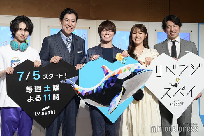 (左から)織山尚大、高嶋政伸、大橋和也、渋谷凪咲、高橋光臣(C)モデルプレス