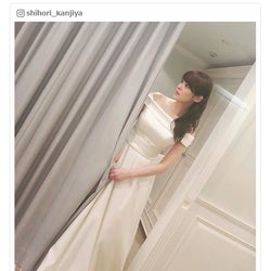 貫地谷しほりのウエディングドレス姿が女神級「着ちゃいました」