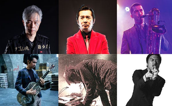 (左上から時計周りに)大槻ケンヂ、増子直純、谷中敦、トータス松本、奥野真哉、田島貴男(提供写真)