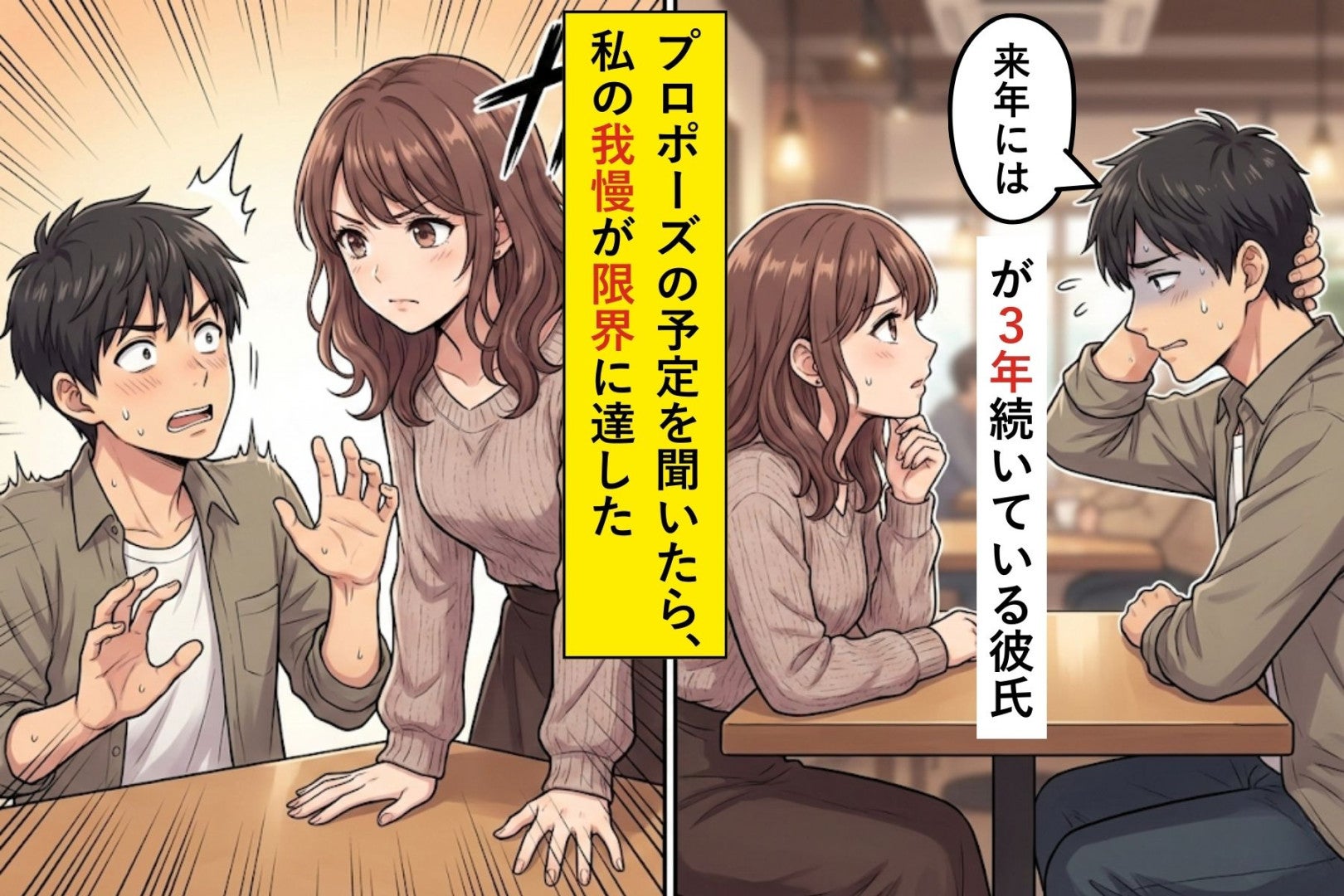 「来年には」が何年も続いている彼氏→ついに結婚する気があるのか問い詰めてみたら