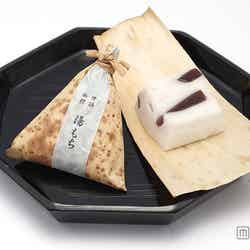 やわらかいお餅の中に本練羊羹を切り入れ、柚子の香らせた「湯もち」190円 (税抜)/1個/画像提供:御菓子司 湯もち本舗 ちもと