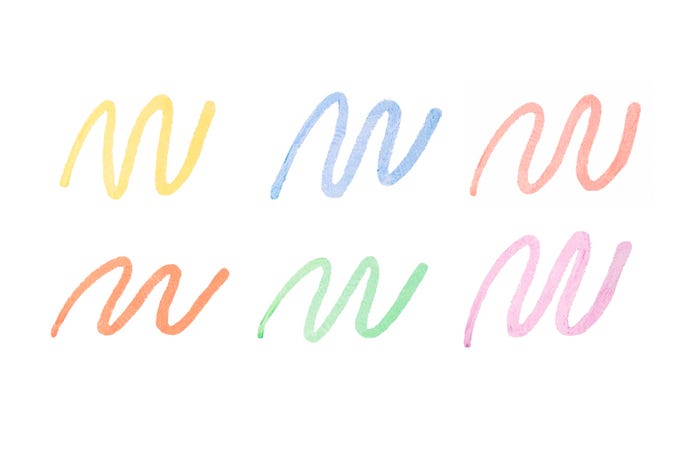 (左から)“#01 ピーチオレンジ×イエロー”、“#02 ミント×ブルー”、“#03 ラベンダー×ピンク”/画像提供:エチュードハウス