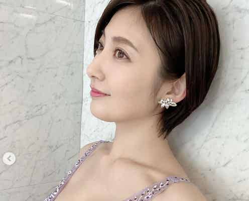 熊田曜子、圧巻バスト引き立つドレス姿に絶賛の声「美しすぎる三児の母」「神々しい」