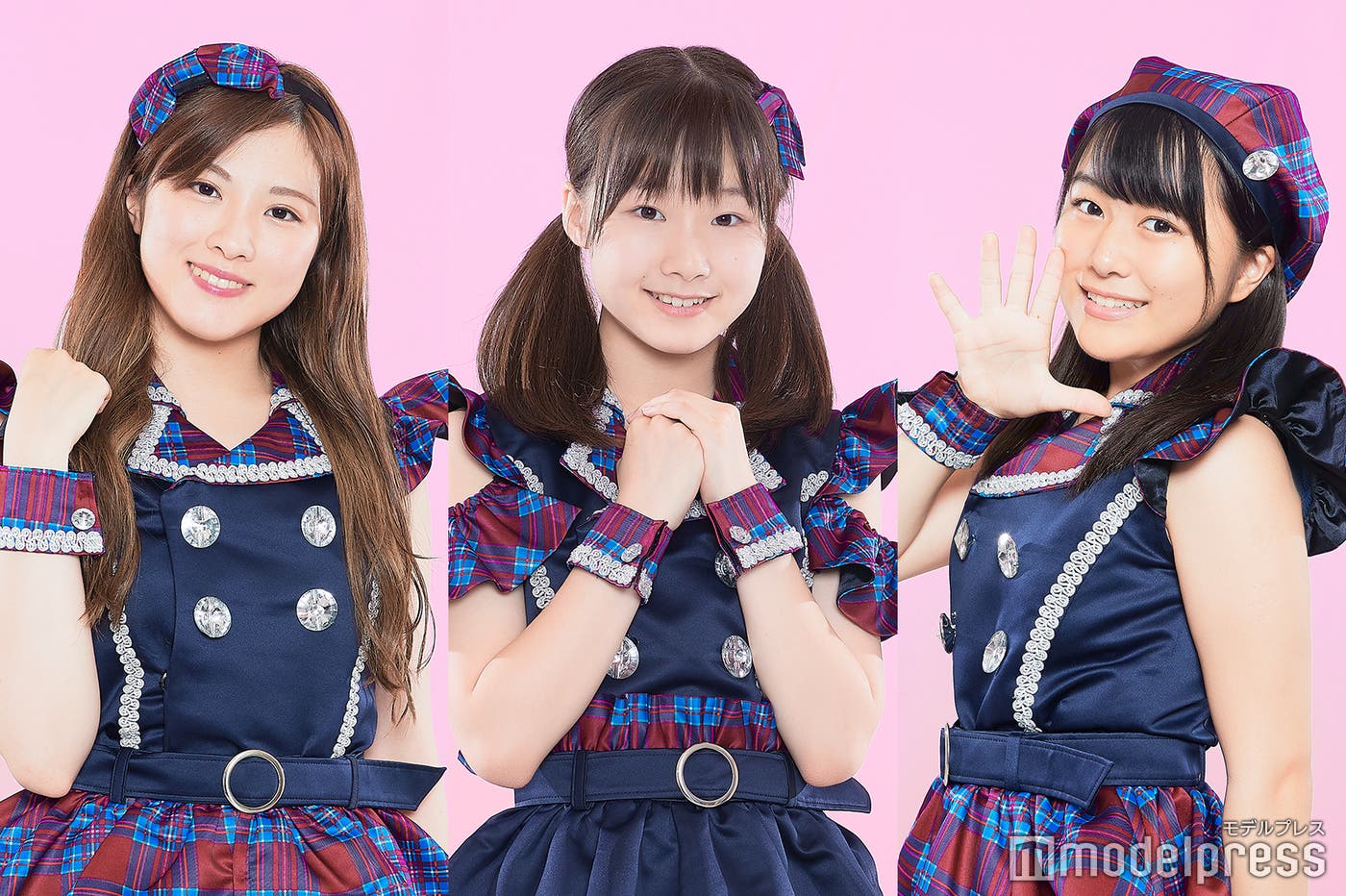 (左から)森永新菜、新倉愛海、島崎友梨亜 (C)モデルプレス