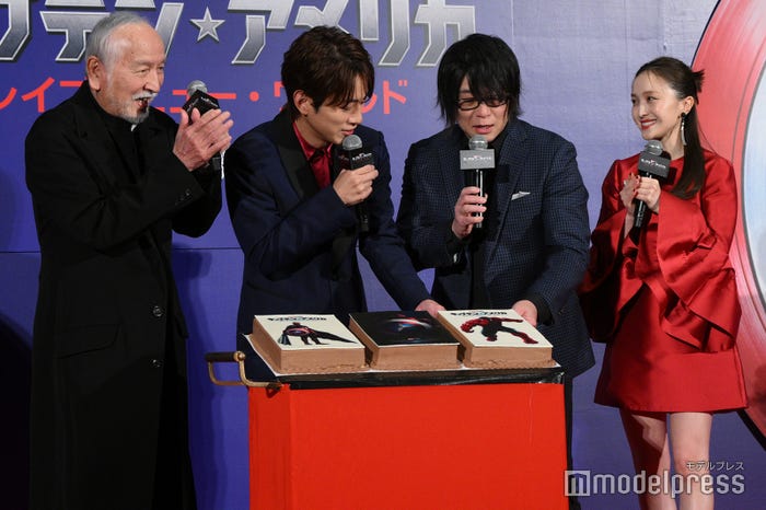 村井國夫、溝端淳平、森川智之、百田夏菜子(C)モデルプレス