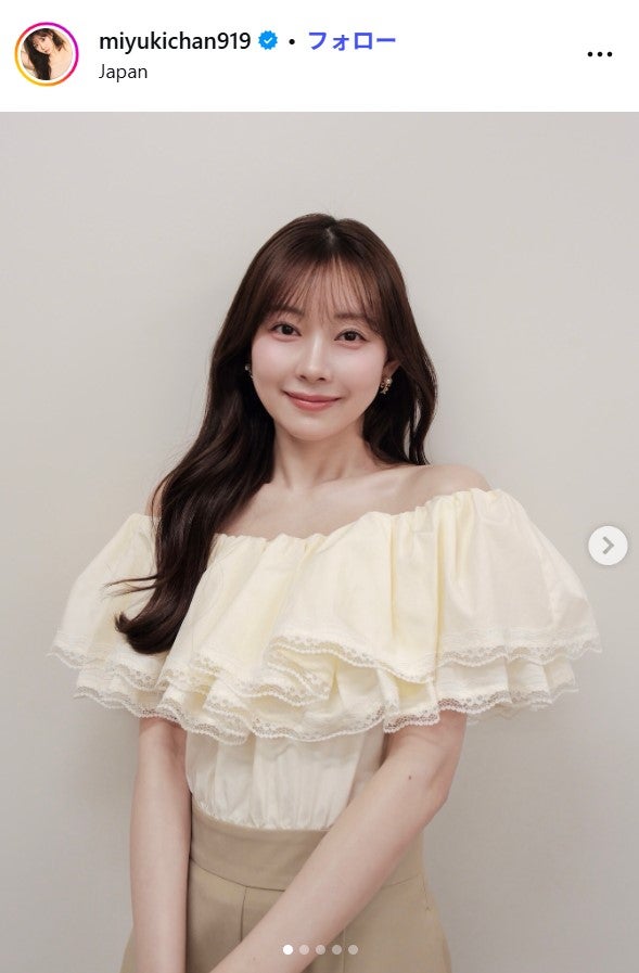 渡辺美優紀Instagramより
