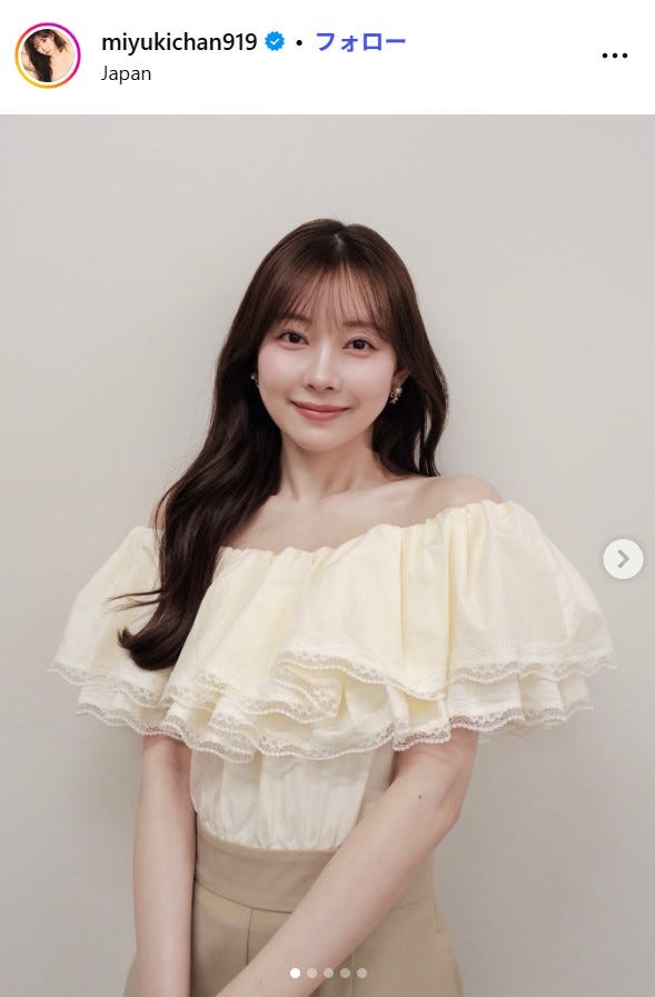 渡辺美優紀Instagramより