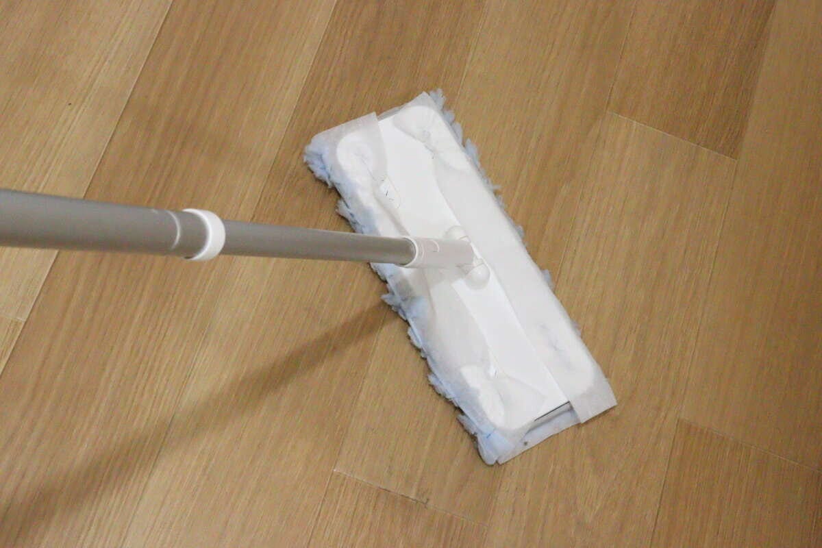 ふわふわフローリング用シート（青、10枚）　使用例