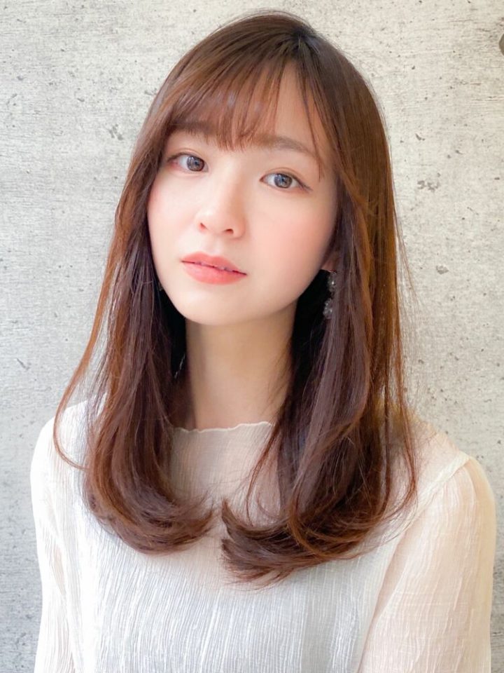 骨格ストレート 面長さんの髪型特集 バランス良い自分に合うヘアスタイルを探そう モデルプレス