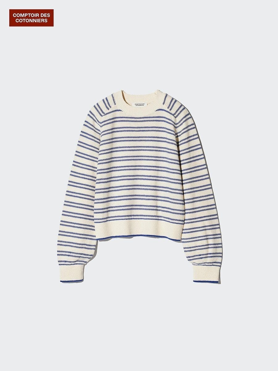 ユニクロのリネンクルーネックセーター