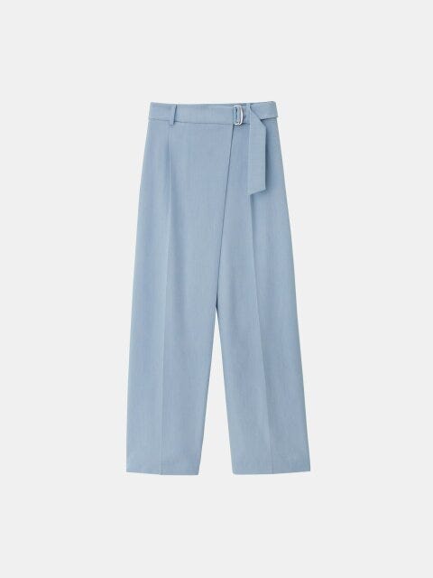 シャンブレーラップパンツ 2025夏PLSTレディースシャンブレーラップパンツ