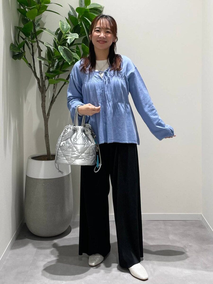 グローバルワークの2WAYシャーリングニットカーディガン