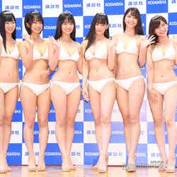 （左から）ぴーぴる、夏目綾、豊田ルナ、吉澤遥奈、山口はのん、桜田茉央 （C）モデルプレス