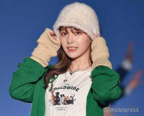 那須ほほみ、アームカバー・ファーバケハ…流行アイテム満載コーデ<TGC しずおか>