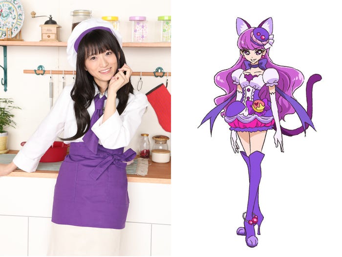 (左から)藤田咲、キュアマカロン(C)ABC-A・東映アニメーション