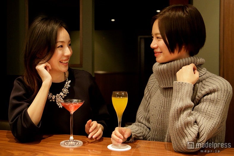 京都をイメージしたお洒落なカクテルでトークも弾む