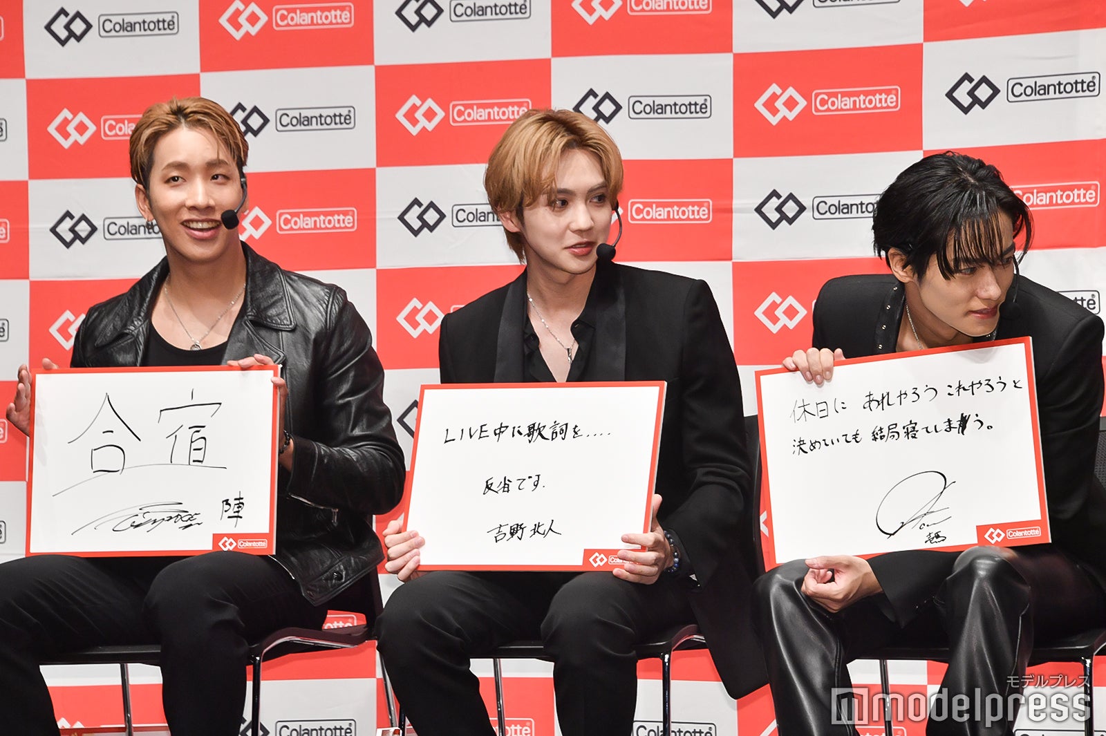 “リカバリーしたい失敗体験"を明かした陣、吉野北人、川村壱馬（C）モデルプレス