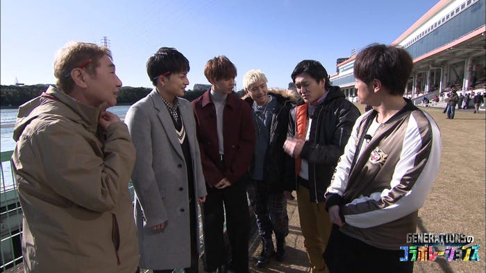 白濱亜嵐&片寄涼太&小森隼がボートレースに挑戦 (C)日本テレビ